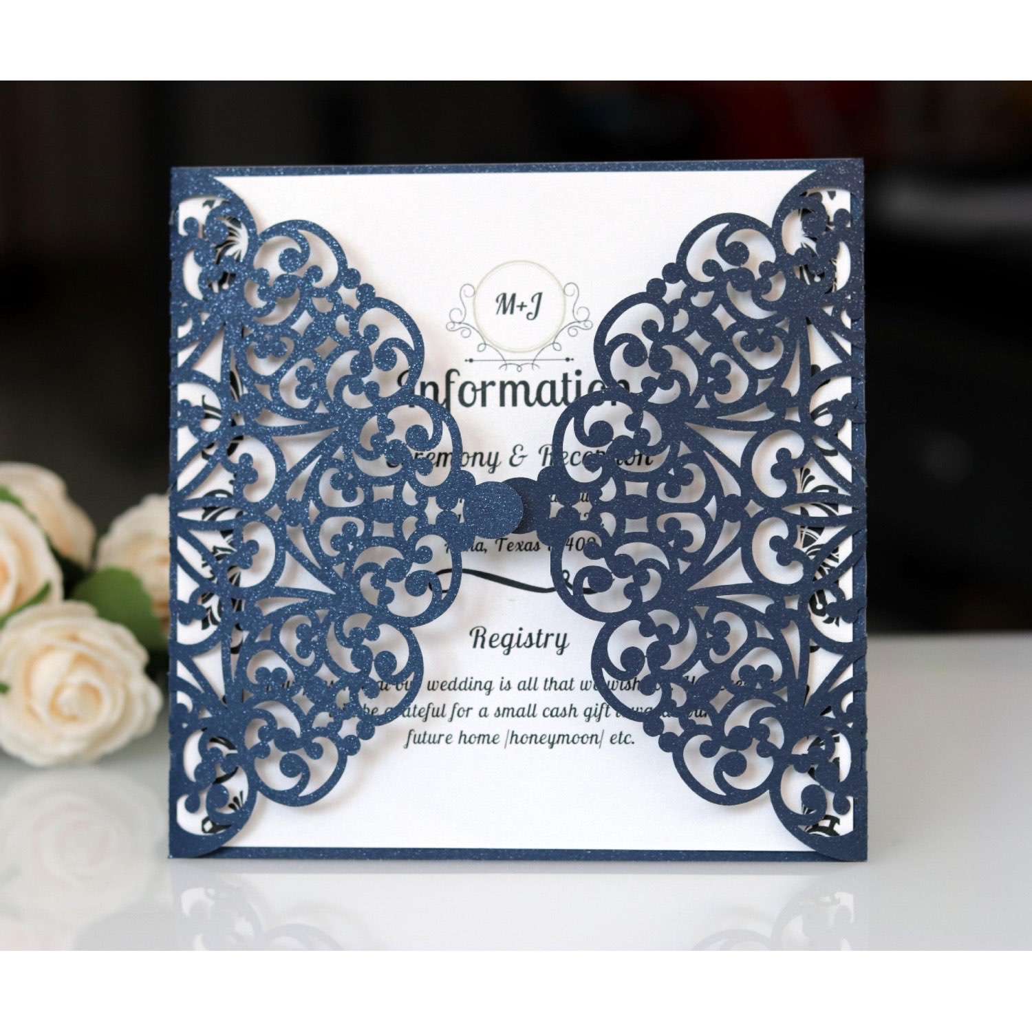 Laser Invitation Card With Envelope Holiday Greeting Card Wedding Invitation